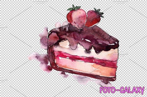 Dessert Love story Watercolor png 3694726
