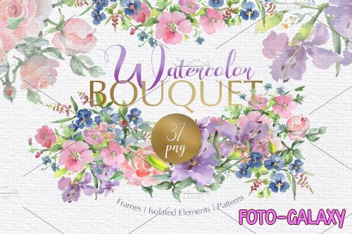 Bouquet Flower date watercolor png - 3757088