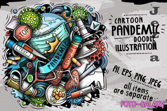 Pandemic Cartoon Vector Illustration