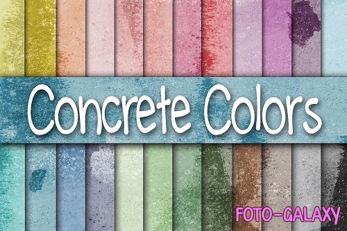 Colorful Concrete Wall Textures Digital Paper  - 37278