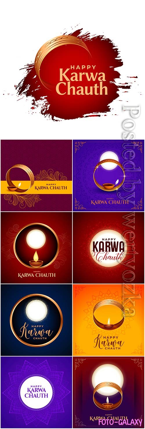 Happy karwa chauth decorative background of indian festival