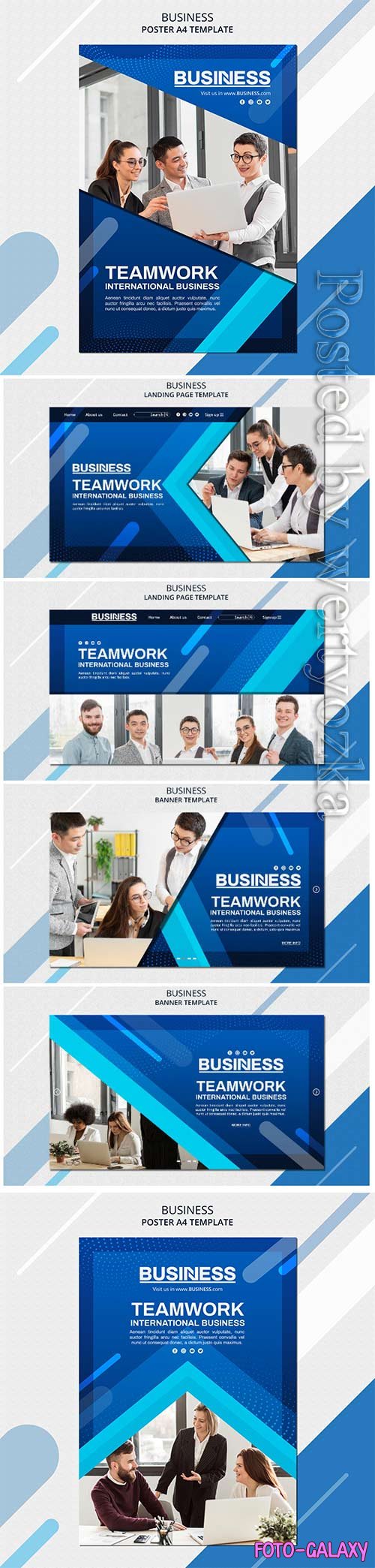 Business concept landing page template
