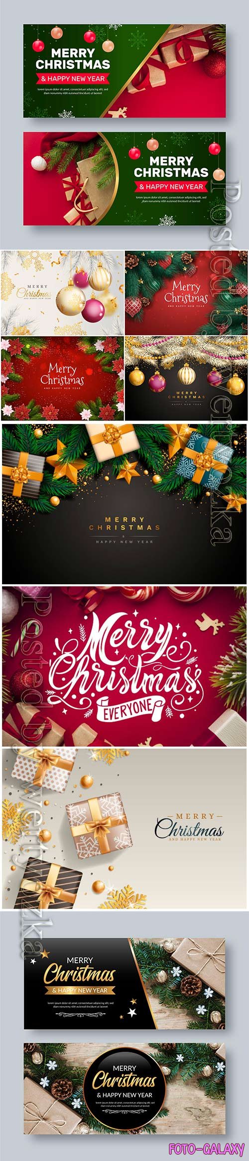 Christmas banners with image
