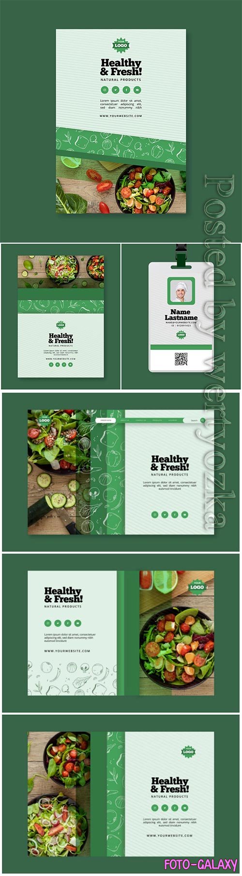 Bio and healthy food landing page template
