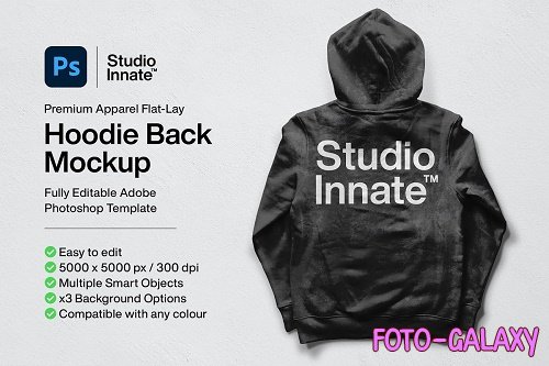 CreativeMarket - Hoodie Back Mockup 5478455