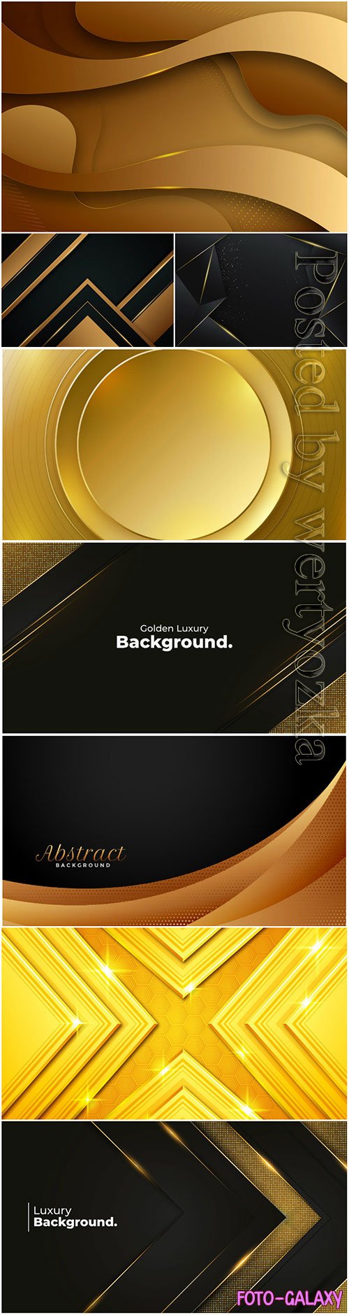 Vector backgrounds with gold decor