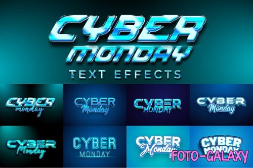 Cyber Monday Text Effects Graphic Styles