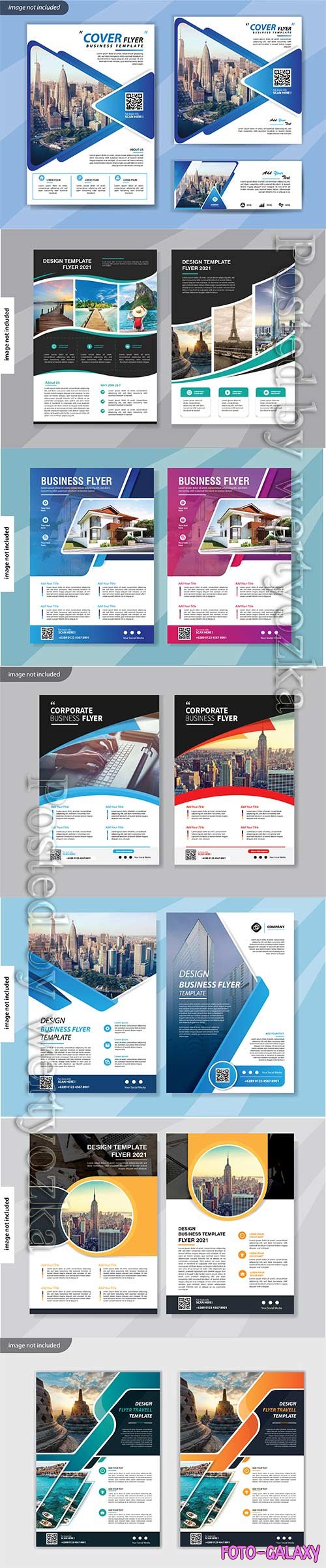 Flyer template design for cover layout annual report vol 2