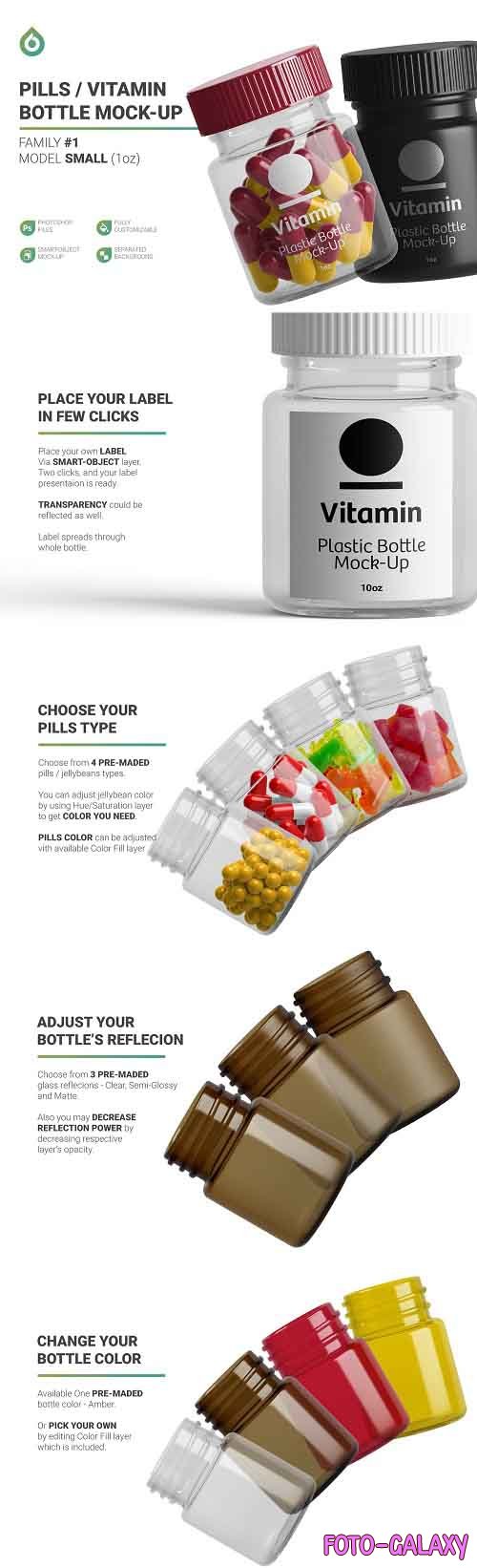 CreativeMarket - Vitamins Bottle Mockup 5263320