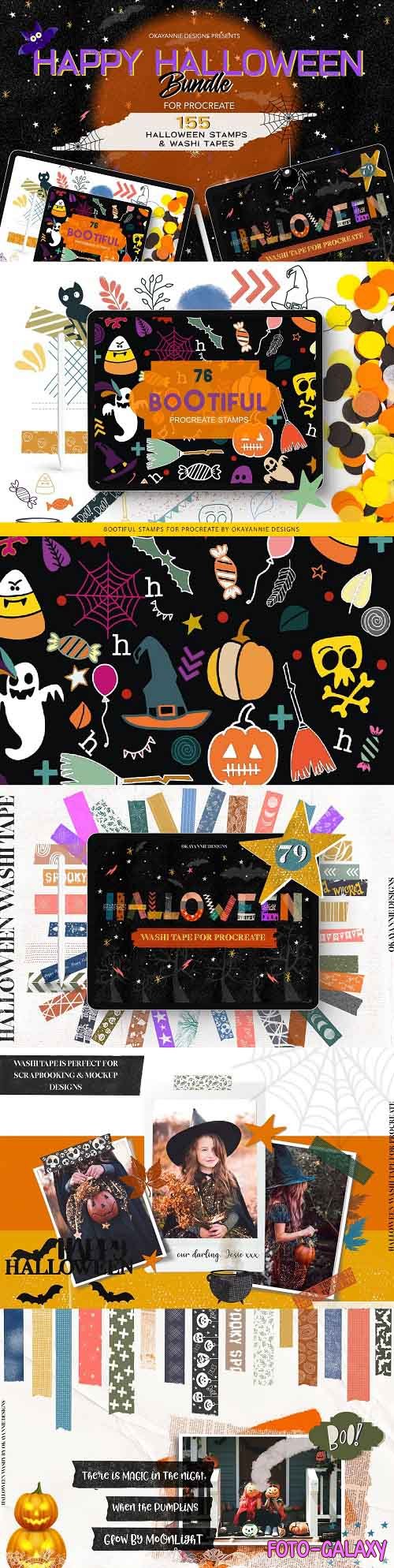 Happy Halloween Procreate Bundle - 5503420