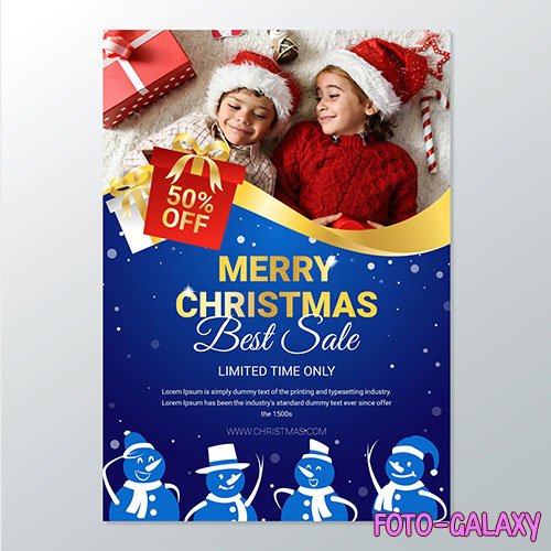 Christmas poster for sales with photo