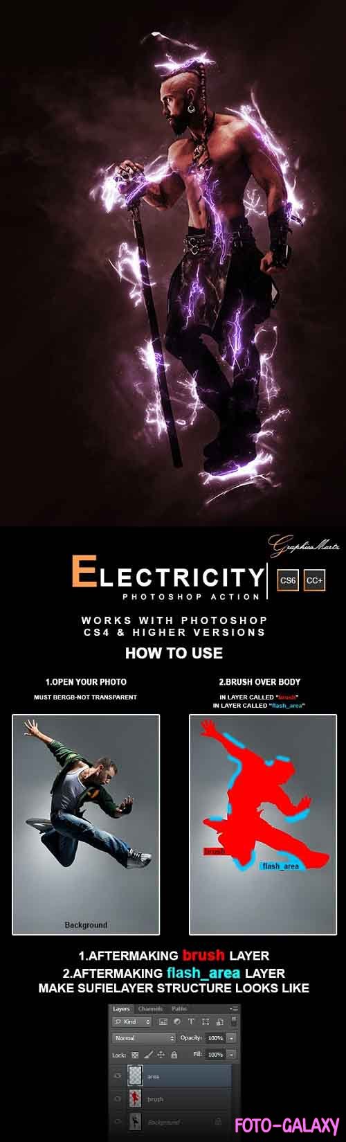 GraphicRiver - Electricity Photoshop Action 28441466