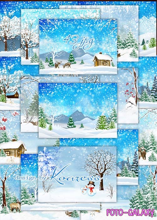    - Set of winter ipg backgrounds