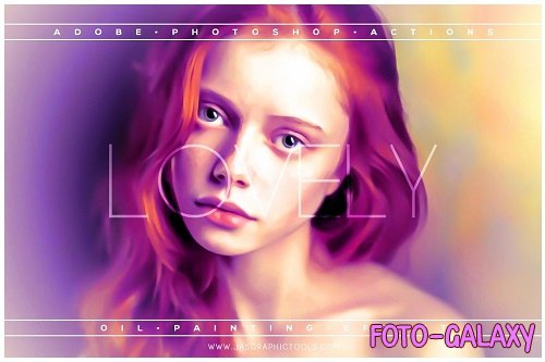CreativeMarket - Lovely Oil Painting Effect Actions 5430931