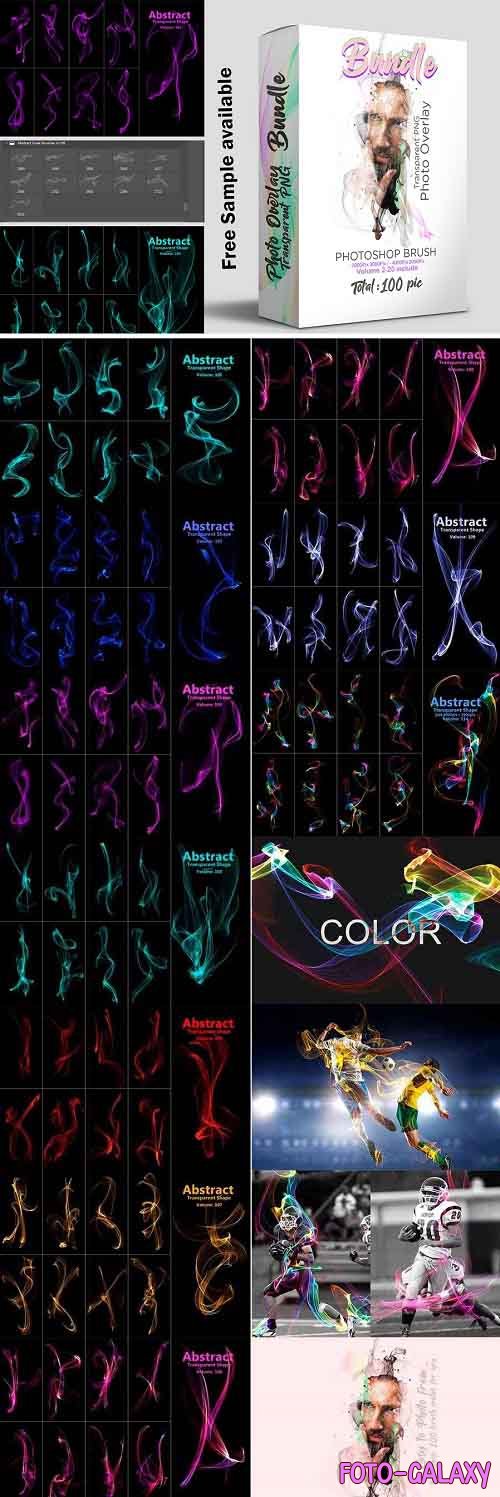 CreativeMarket - Abstract Motion Brush and PNG Bundle 5284065