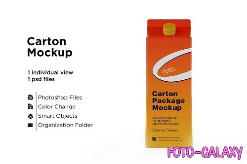 CreativeMarket - Carton Package With Plastic Cap 5558121