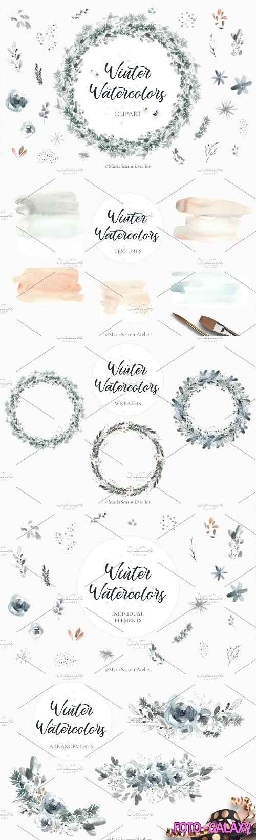Watercolor Christmas Clipart - 5578154
