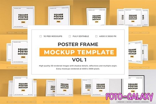 Poster Frame Mockup Template Bundle Vol 1 - 1053948