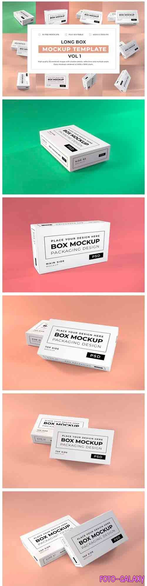 Long Box Packaging Mockup Template Bundle Vol 1 - 1053084