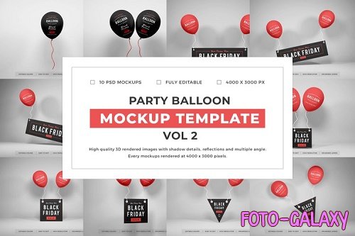Party Balloon Mockup Template Bundle Vol 2 - 1058120