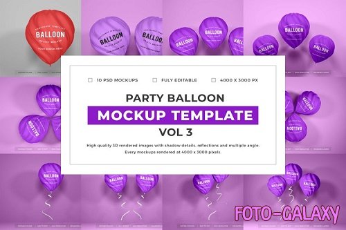 Party Balloon Mockup Template Bundle Vol 3 - 1058127