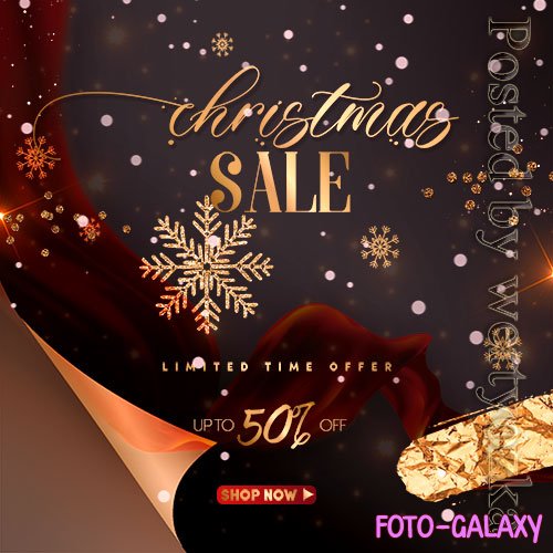 Christmas Sale Banner Post PSD Template