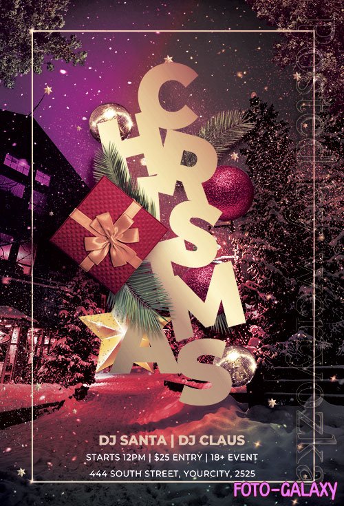 Christmas Celebration Flyer PSD Template