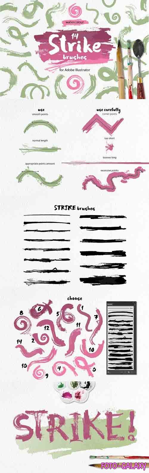 Strike Brushes for Illustrator - 3227661