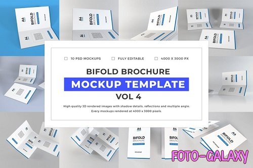 Bifold Brochure Mockup Template Bundle Vol 4 - 1058237