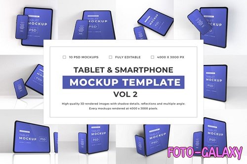 Tablet and Smartphone Mockup Template Bundle Vol 2 - 1079555