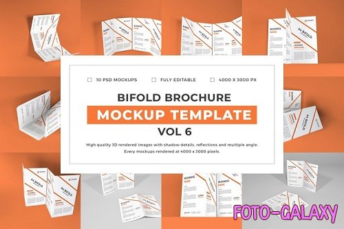 Bifold Brochure Mockup Template Bundle Vol 6 - 1088468