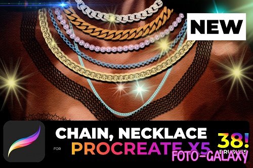 CreativeMarket - 38! Chain, Necklace for PROCREATE-X5 5556632