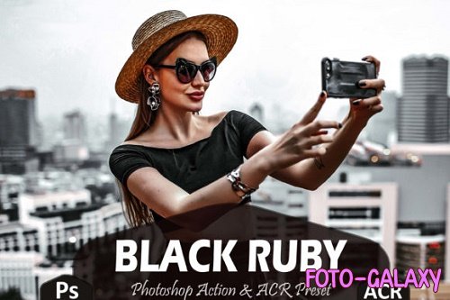 10 Black Ruby Photoshop Actions and ACR