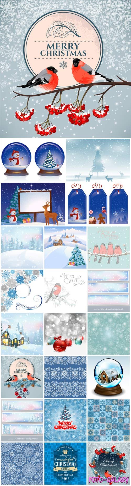 New Year and Christmas illustrations in vector 10