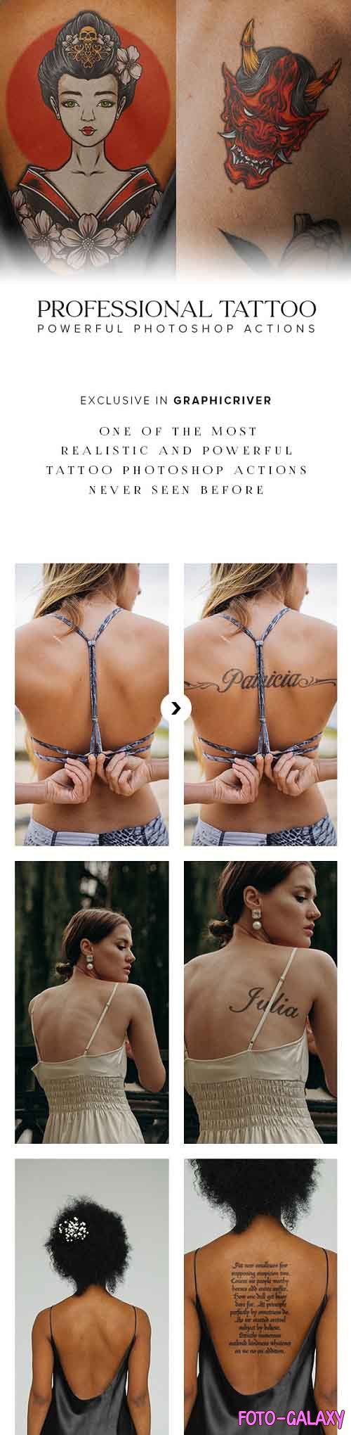 GraphicRiver - Professional Tattoo Photoshop Actions 29396958