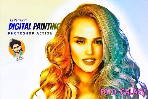 CreativeMarket - Digital Painting Photoshop Action 5649195