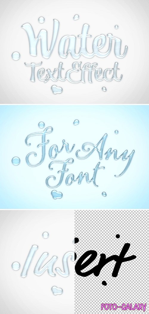 Water Text Effect Mockup 401058379