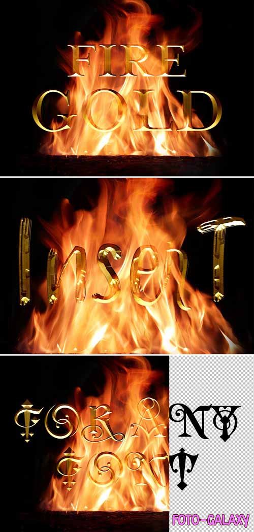 Old Gold in Fire Text Effect Mockup 401057768