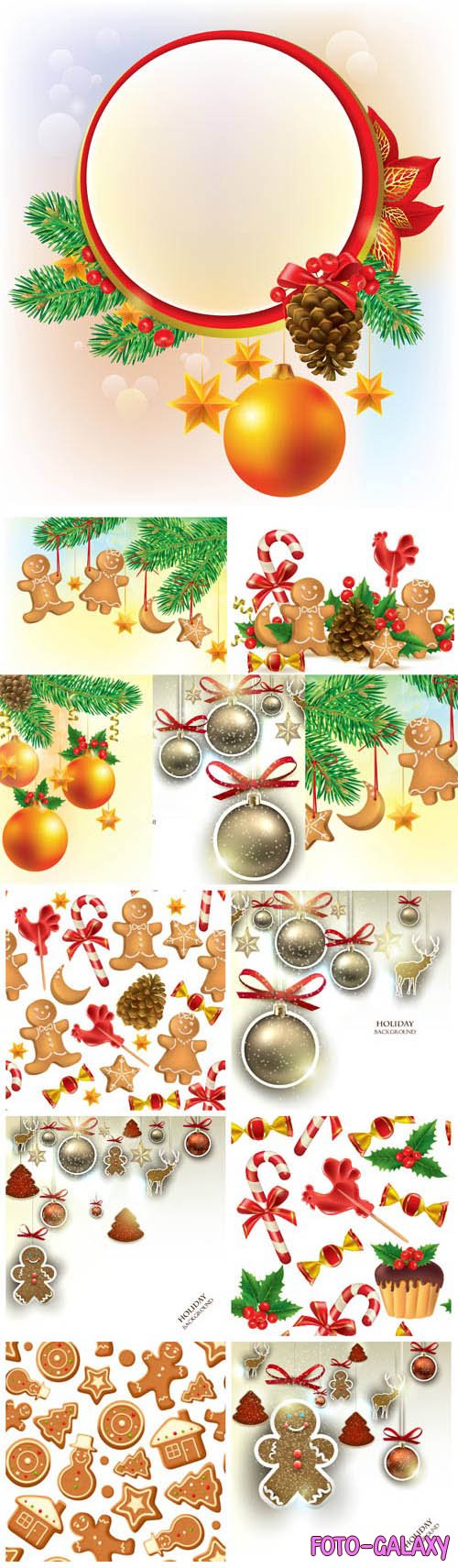 New Year and Christmas illustrations in vector 48