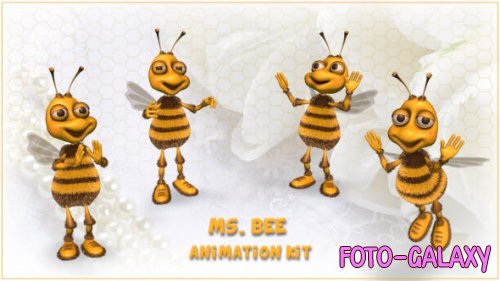 Videohive Ms. Bee Character - Animation Kit 20185426