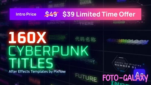 Videohive - Cyberpunk Titles Lowerthirds and Backgrounds - 29740488