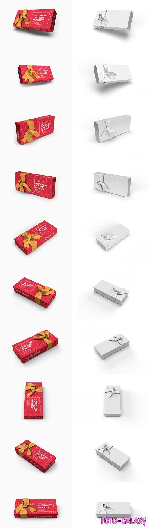Valentine Gift Box Mockup Template Bundle