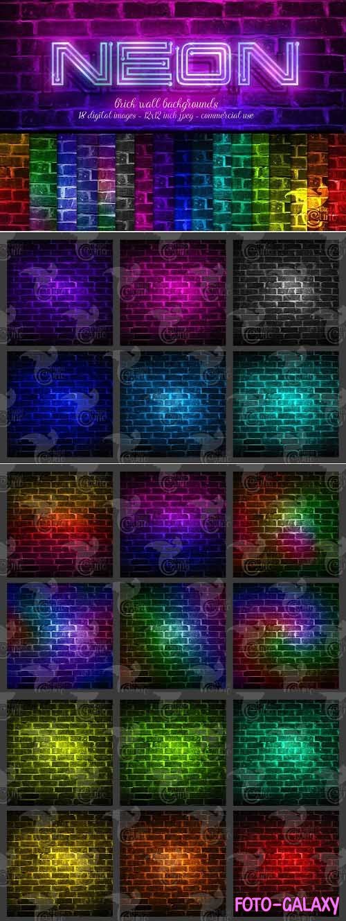 Neon Brick Wall Backgrounds - 5757886