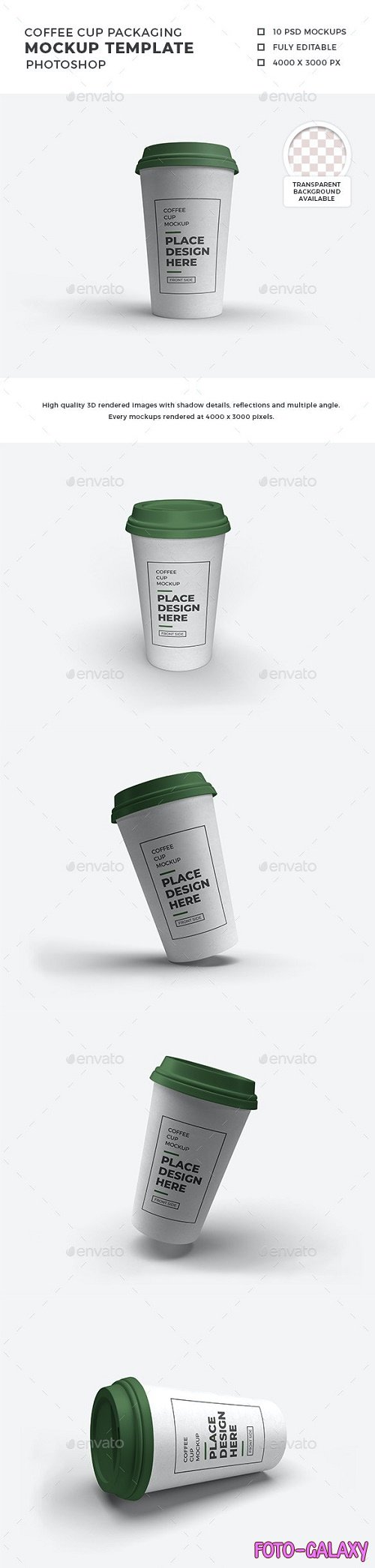 Coffee Cup Packaging Mockup Template Set - 29925155