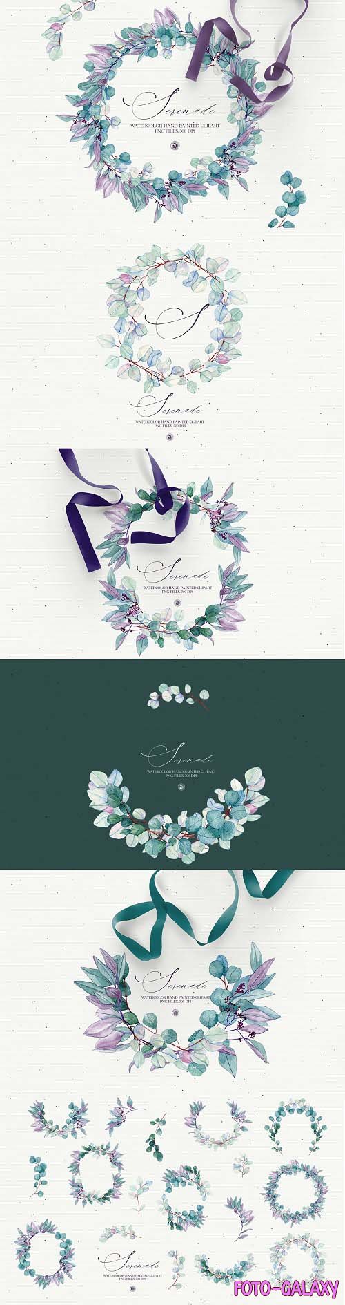 Serenade - watercolor floral set - 5760618