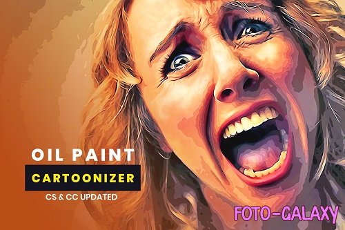 CreativeMarket - Oil Paint Cartoonizer 5507645