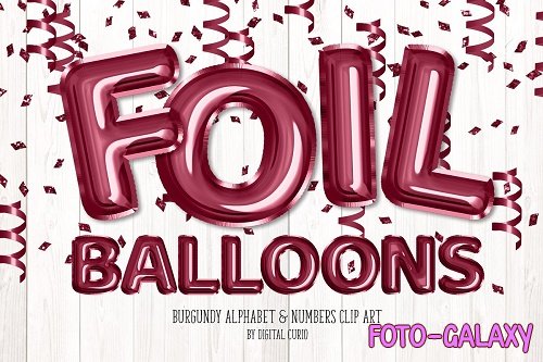 Burgundy Foil Balloon Alphabet - 5757908