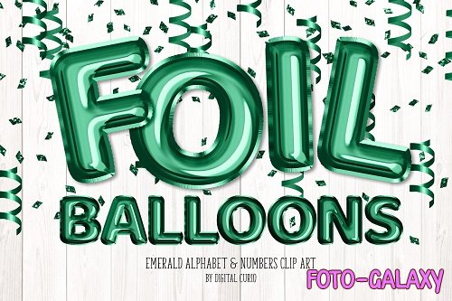 Emerald Foil Balloon Alphabet - 5757917