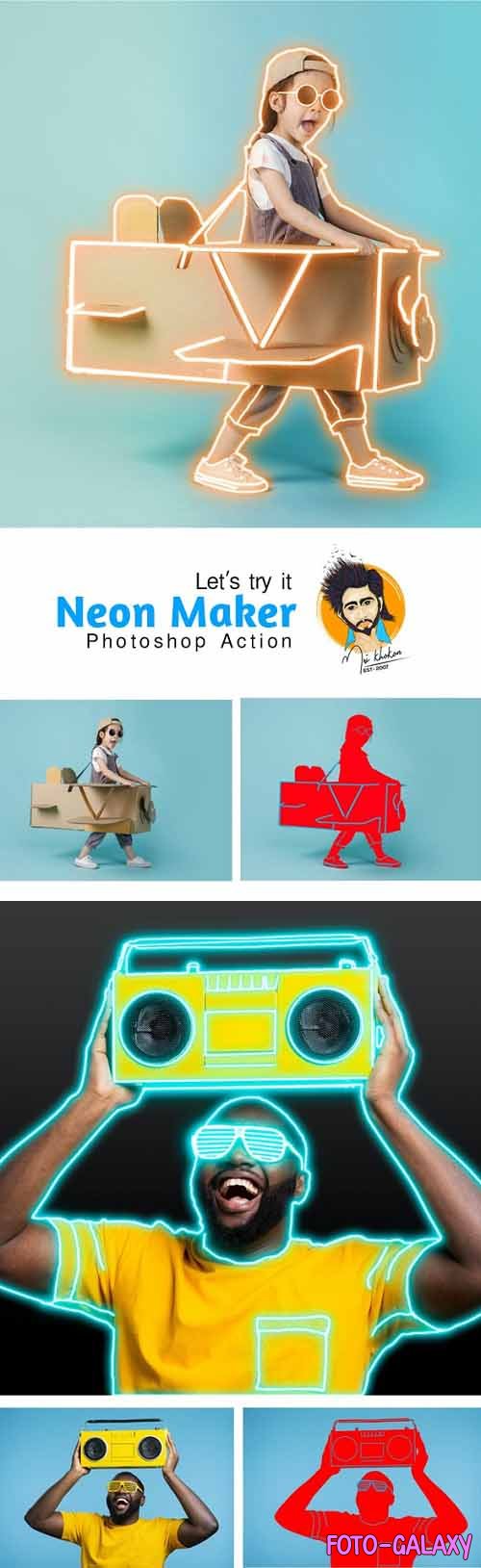 GraphicRiver - Neon Maker Photoshop Action 29732242