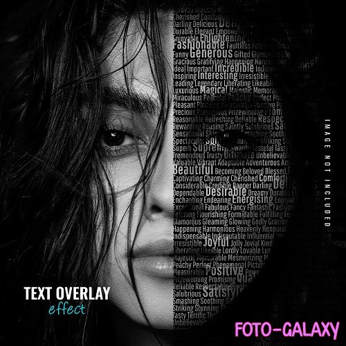 Text overlay photo effect template